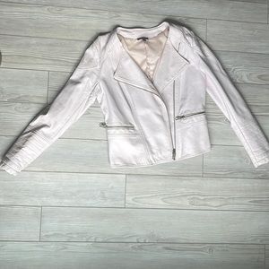 XS pink leather jacket